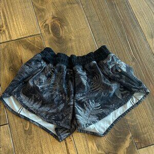 lululemon athletica Black and Silver Athletic Shorts